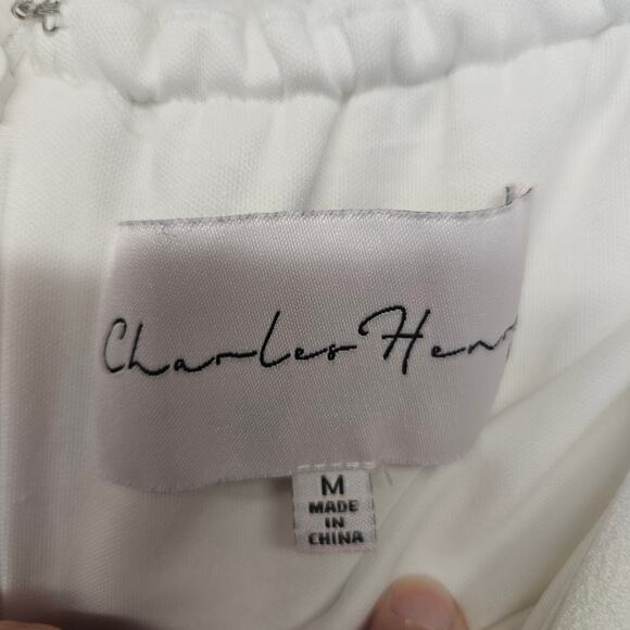 CHARLES HENRY Off the Shoulder Ruffle Dress in Ivory - Picture 5 of 10